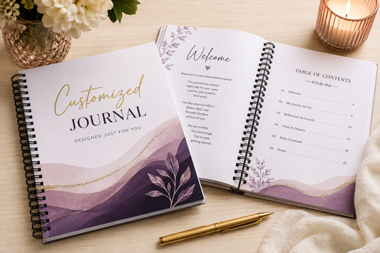 Customized Journal Thoughtfully Designed. Uniquely Yours.