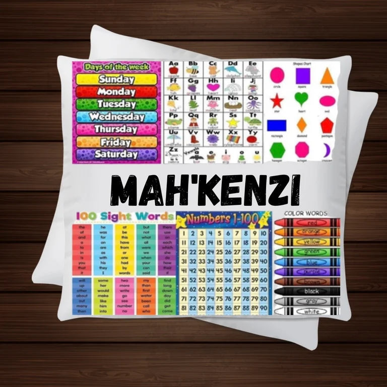 Personalized Learning Pillow Case